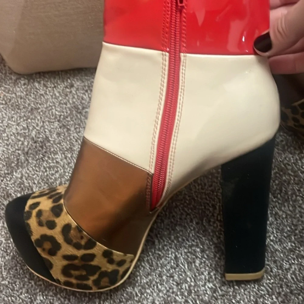 ASOS leopard multi platform booties - Picture 3 of 4